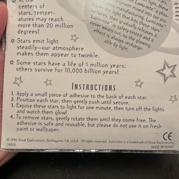 New great explorations, glow-in-the-dark stars - Picture 7 of 9